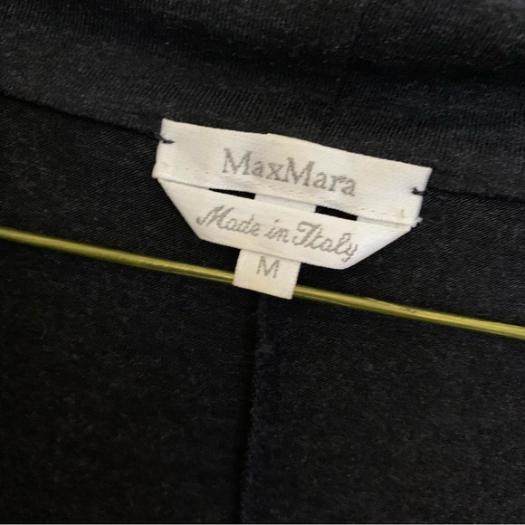 MaxMara Soft Jersey Drape Neck Grey Top w/Wrap Around Waist Detail EUC Size - M - Picture 4 of 5